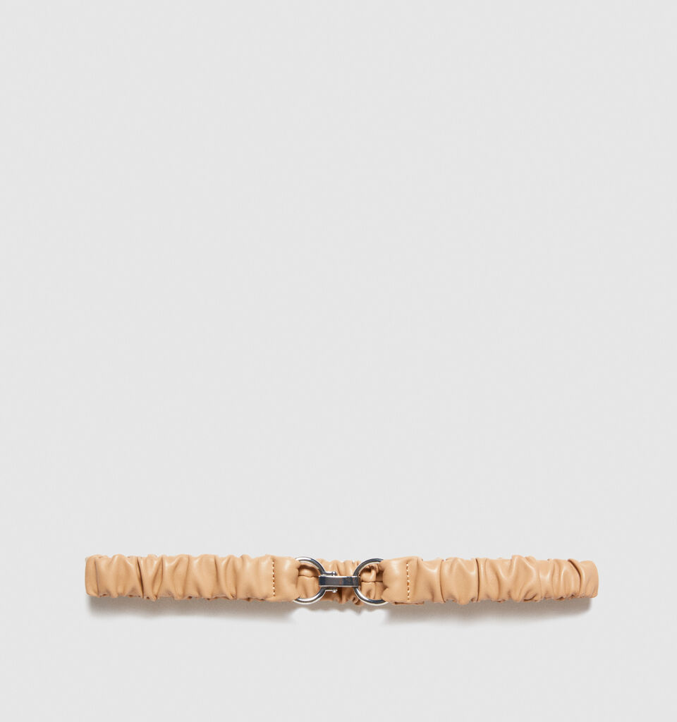 Elastic belt - women's belts - Beige | Sisley image number 1